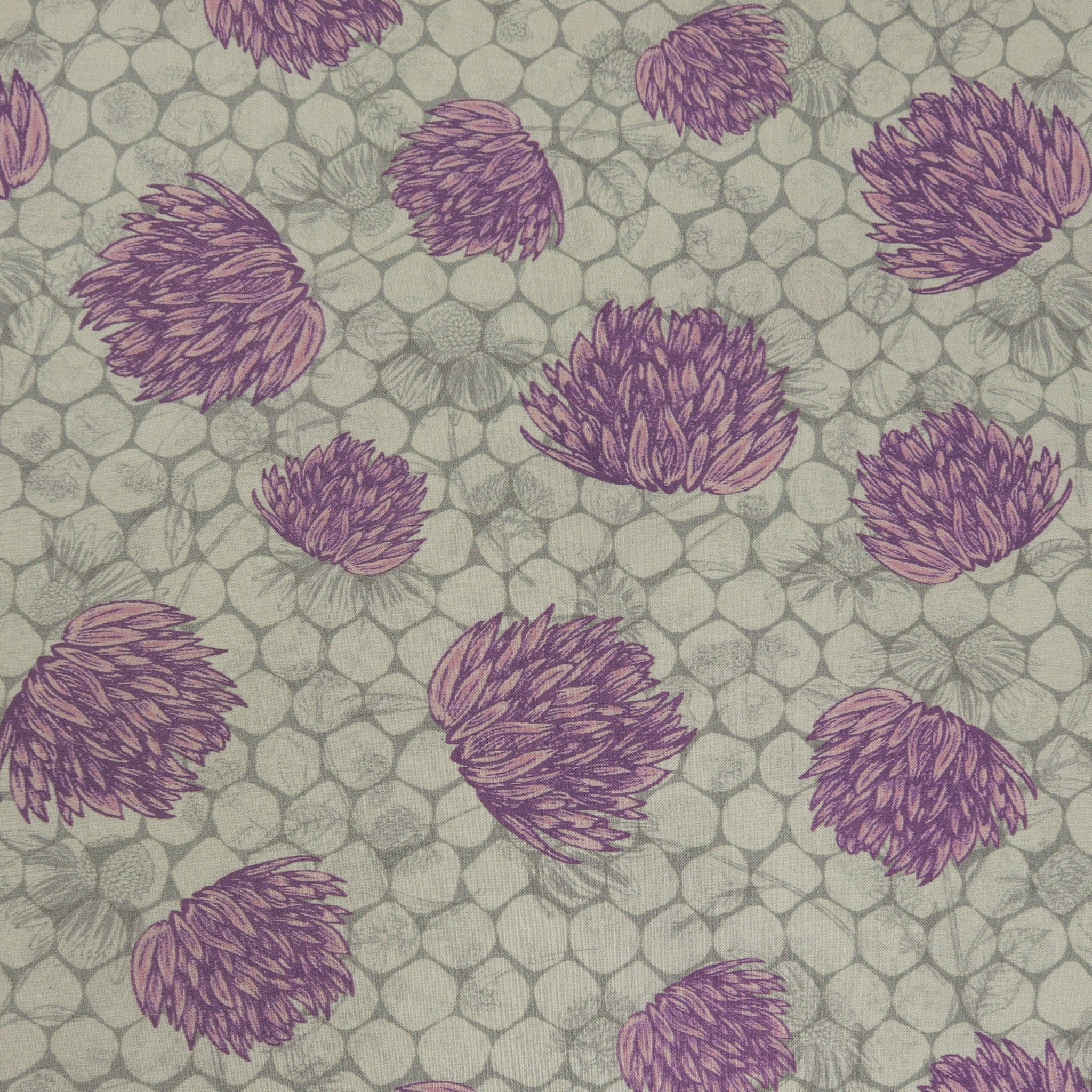 Bee Haven Fabric Collection - Clover Dot Grey