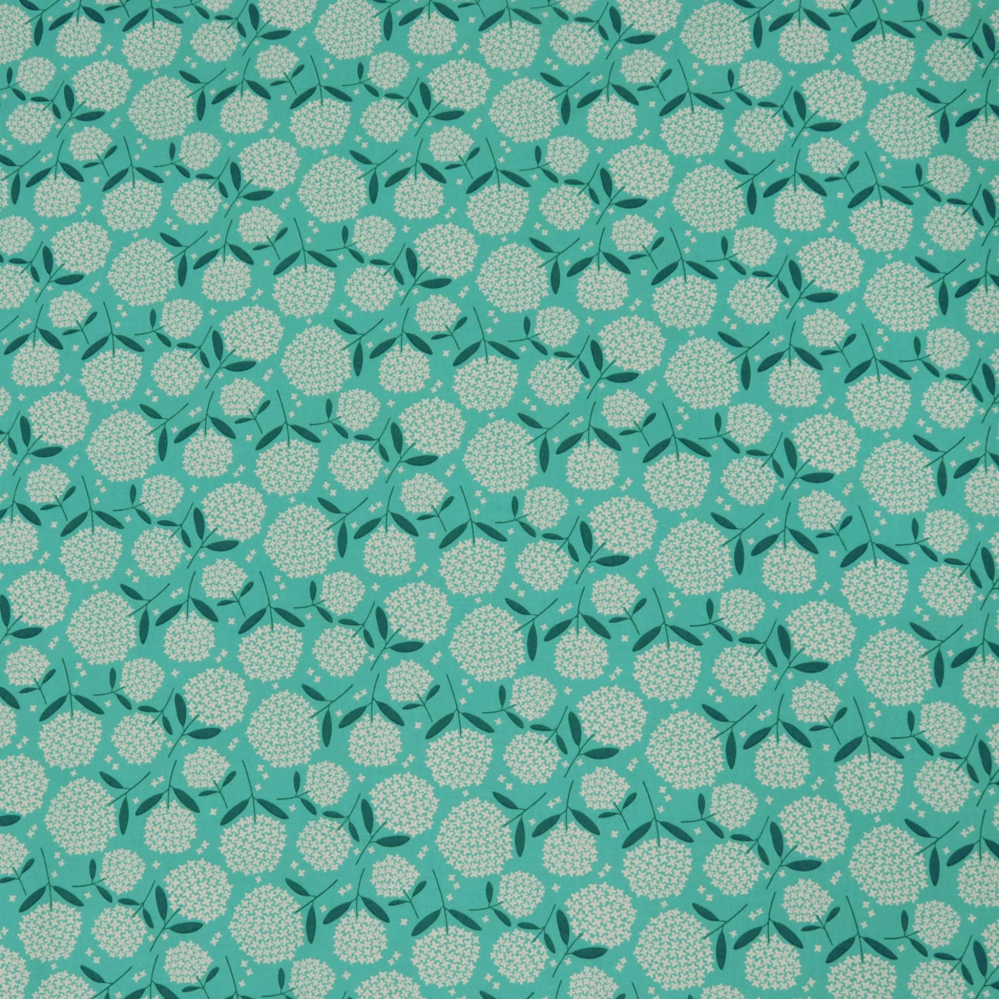 Blooming Color 108" Quilt Backing Fiori Fabric Collection - Medium Turquoise