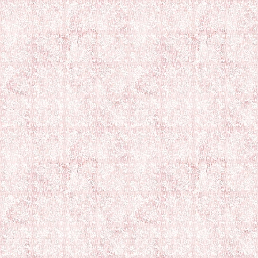 Blushing Lace Fabric - Pink