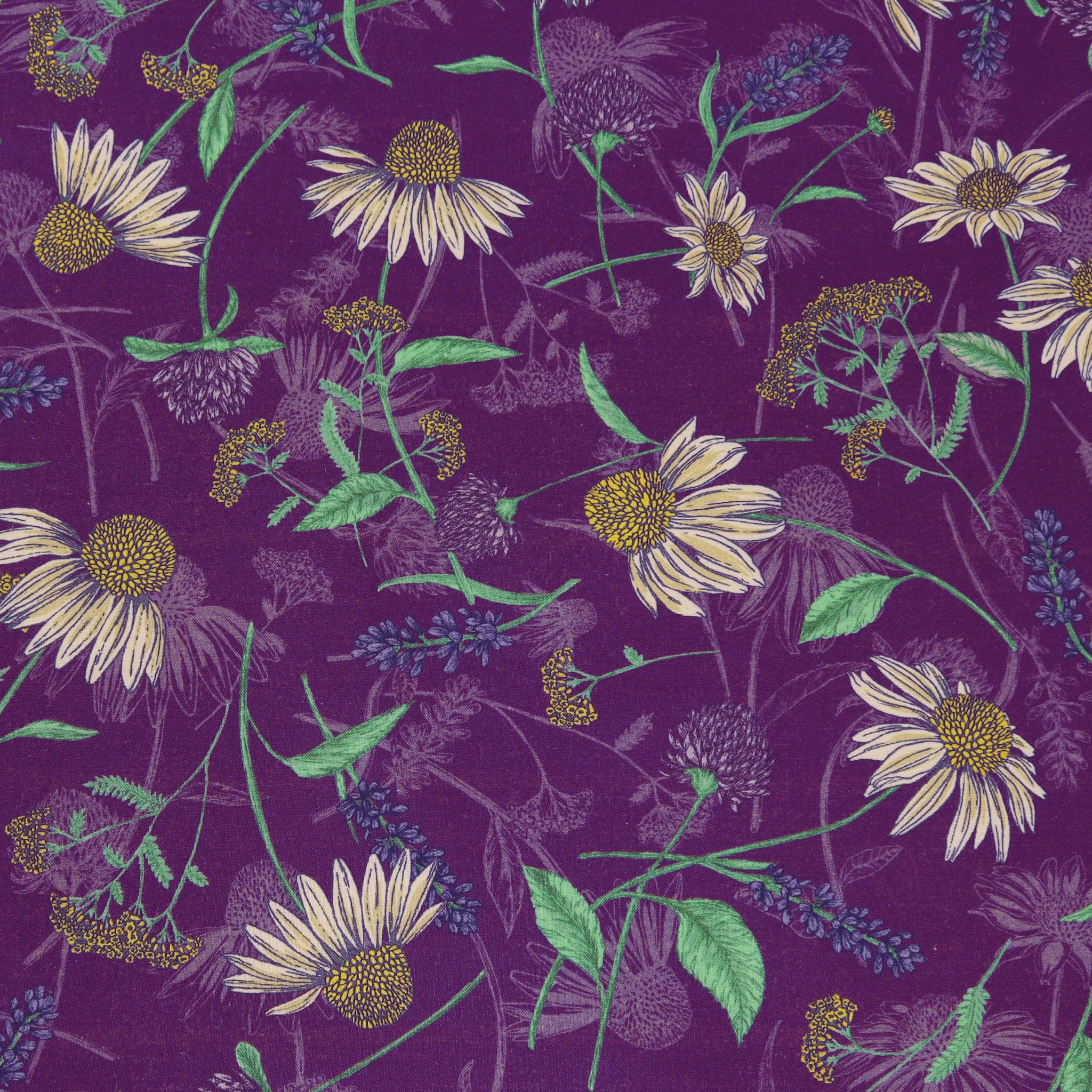 Bee Haven Fabric Collection - Meadow Toss Plum