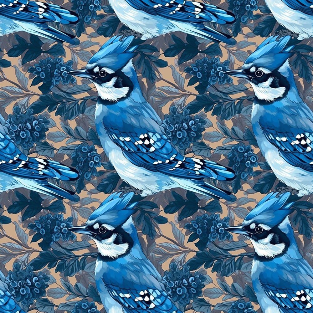 Blue Birds Pattern #6 Fabric