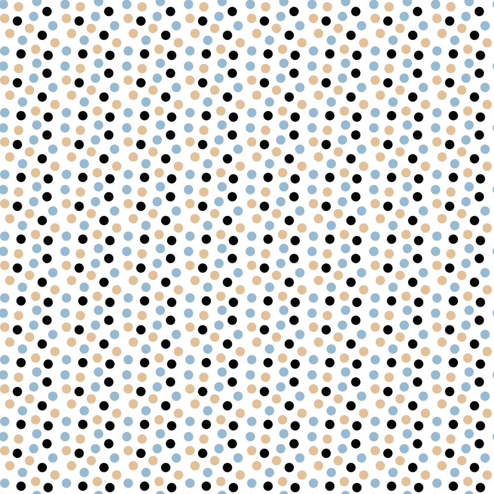 Blue Christmas Dots Fabric - Multi