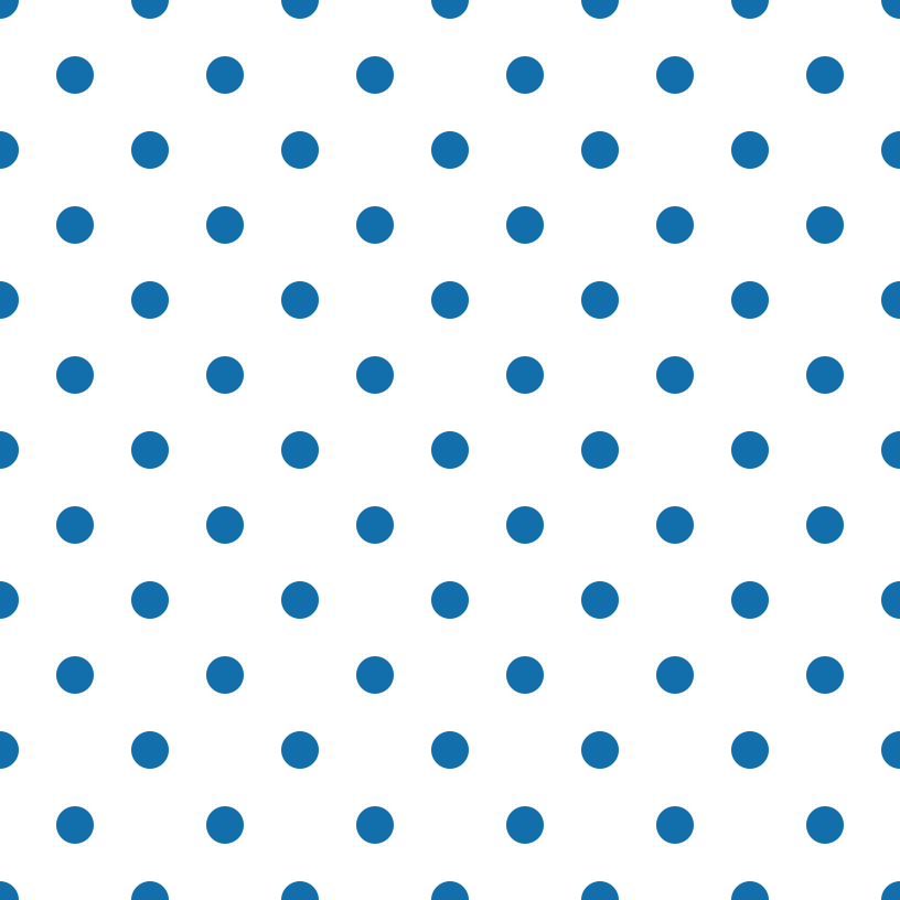 Blue Dots Fabric - White