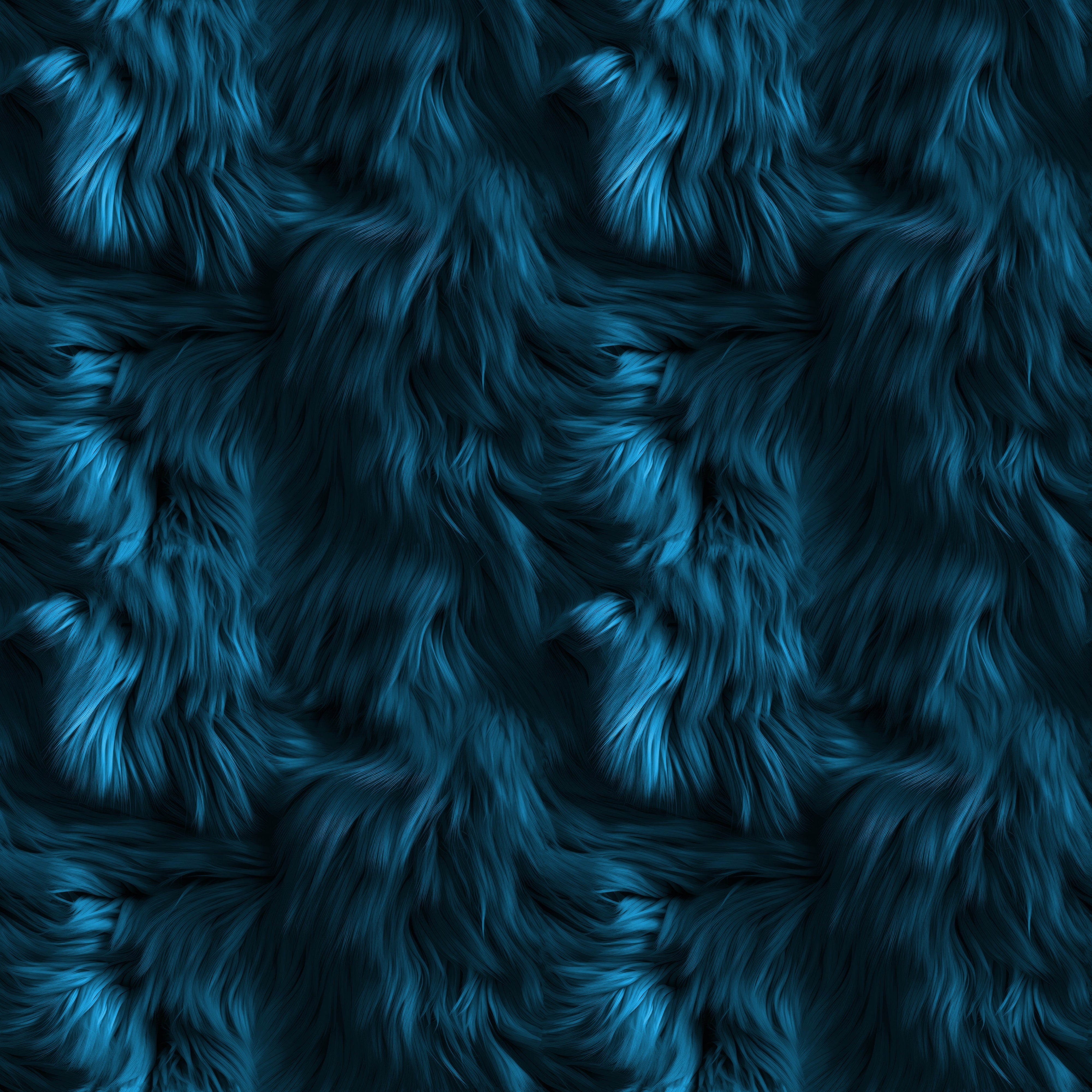 Blue Fur Fabric