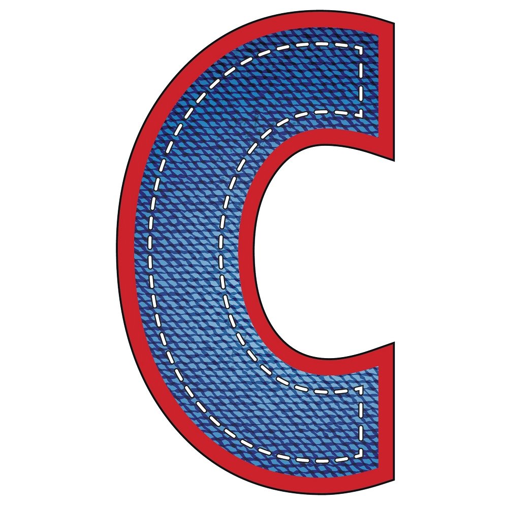 Blue Jean "C" Fabric Panel