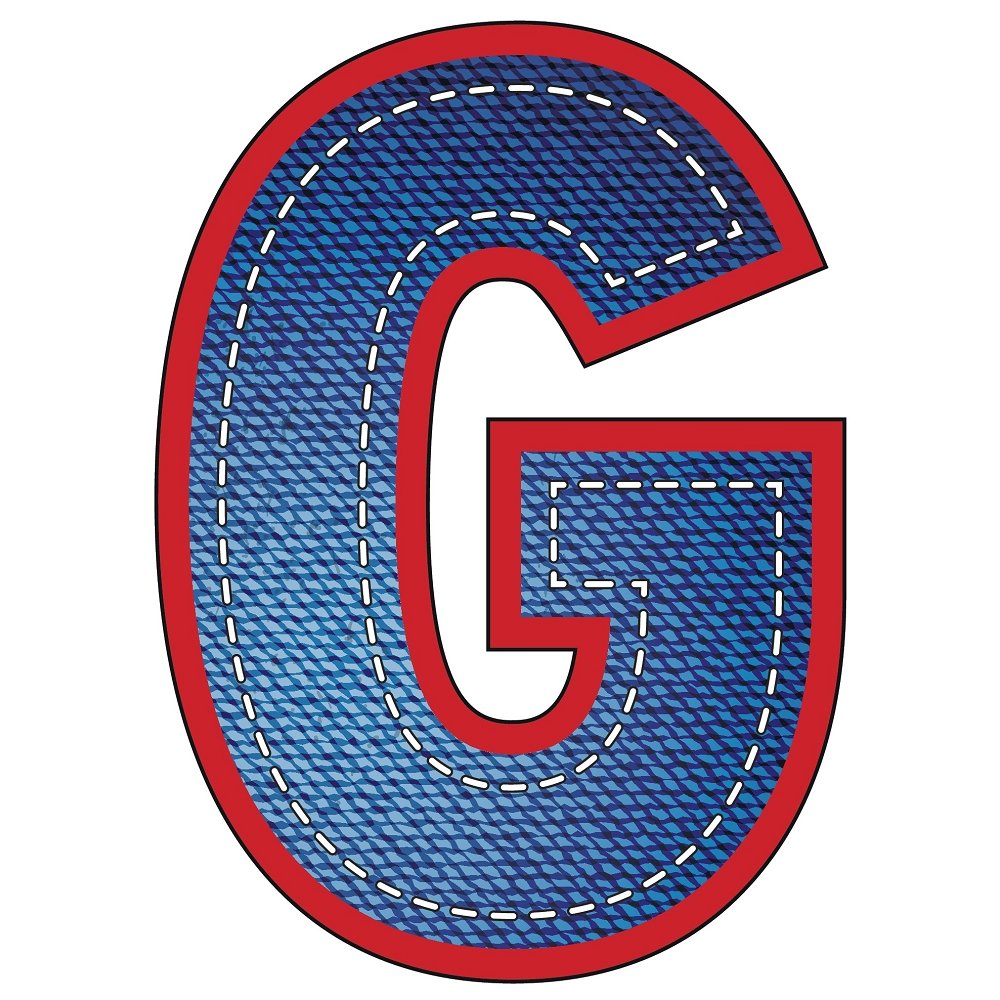 Blue Jean "G" Fabric Panel
