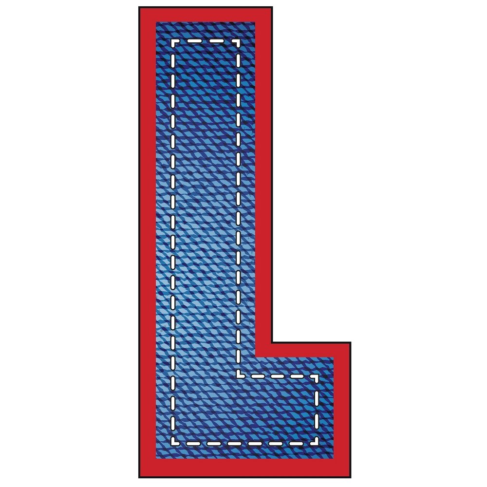 Blue Jean "L" Fabric Panel
