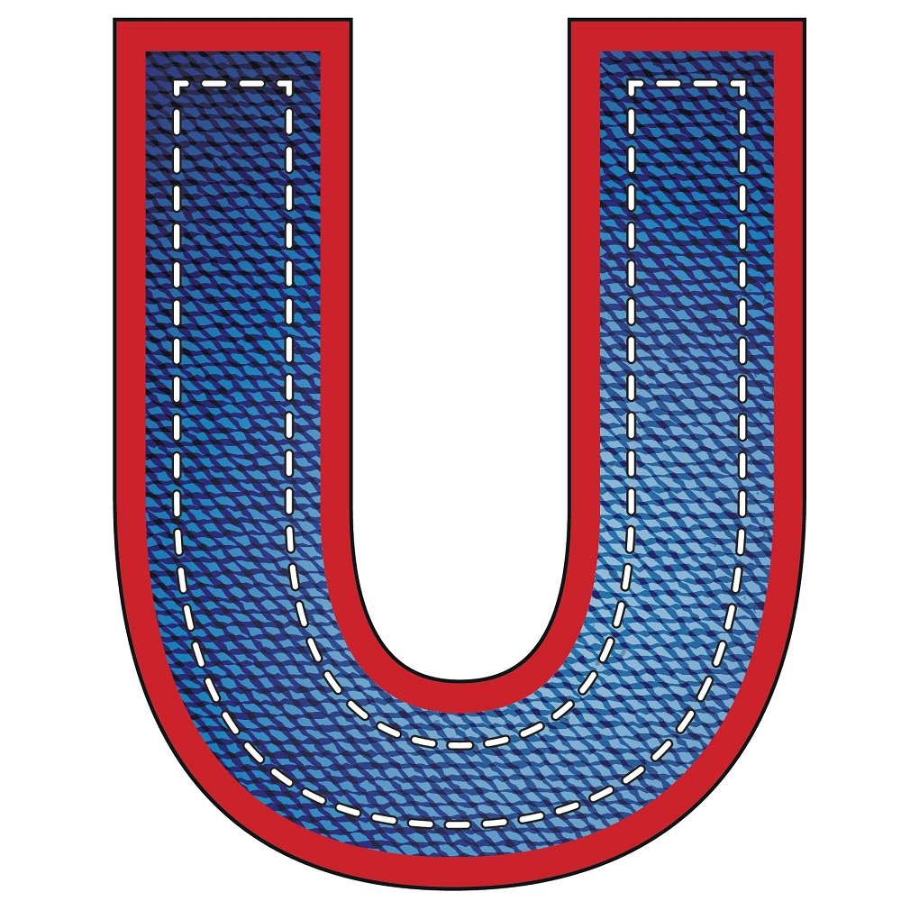 Blue Jean "U" Fabric Panel