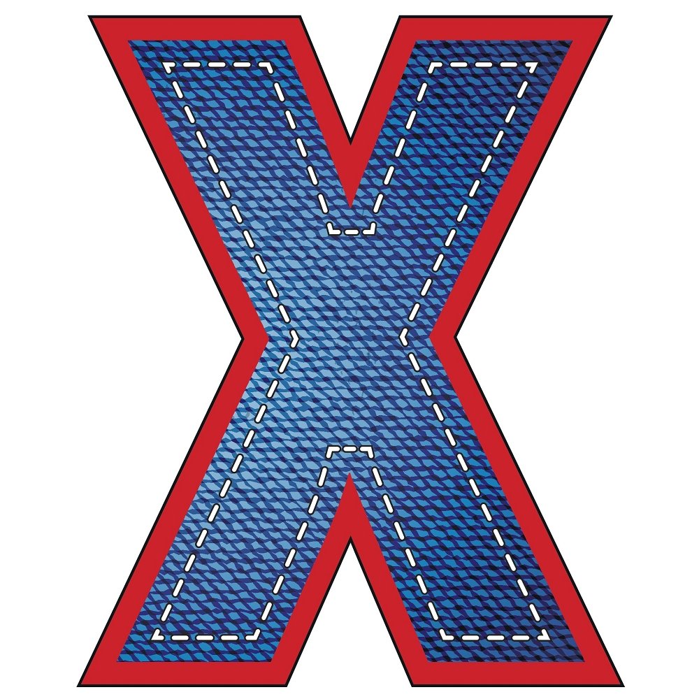 Blue Jean "X" Fabric Panel
