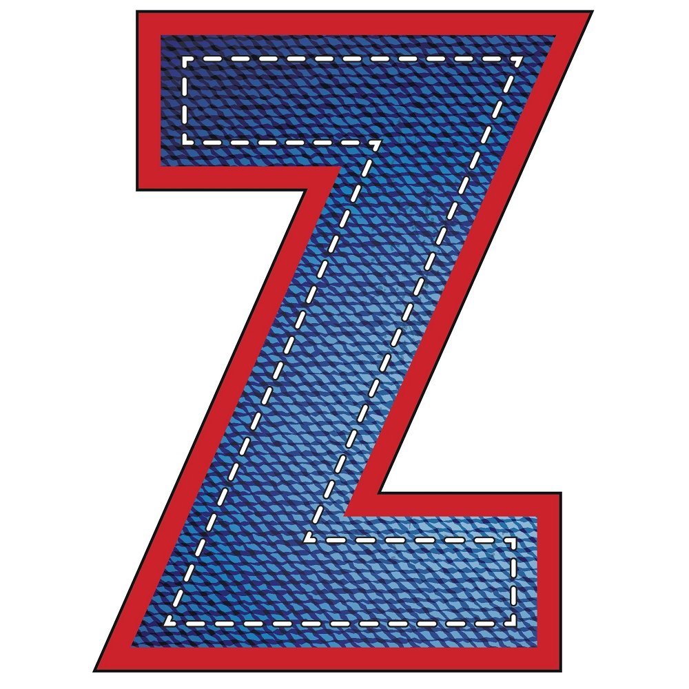 Blue Jean "Z" Fabric Panel