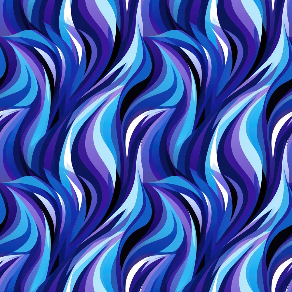 Blue & Purple Abstract Fabric