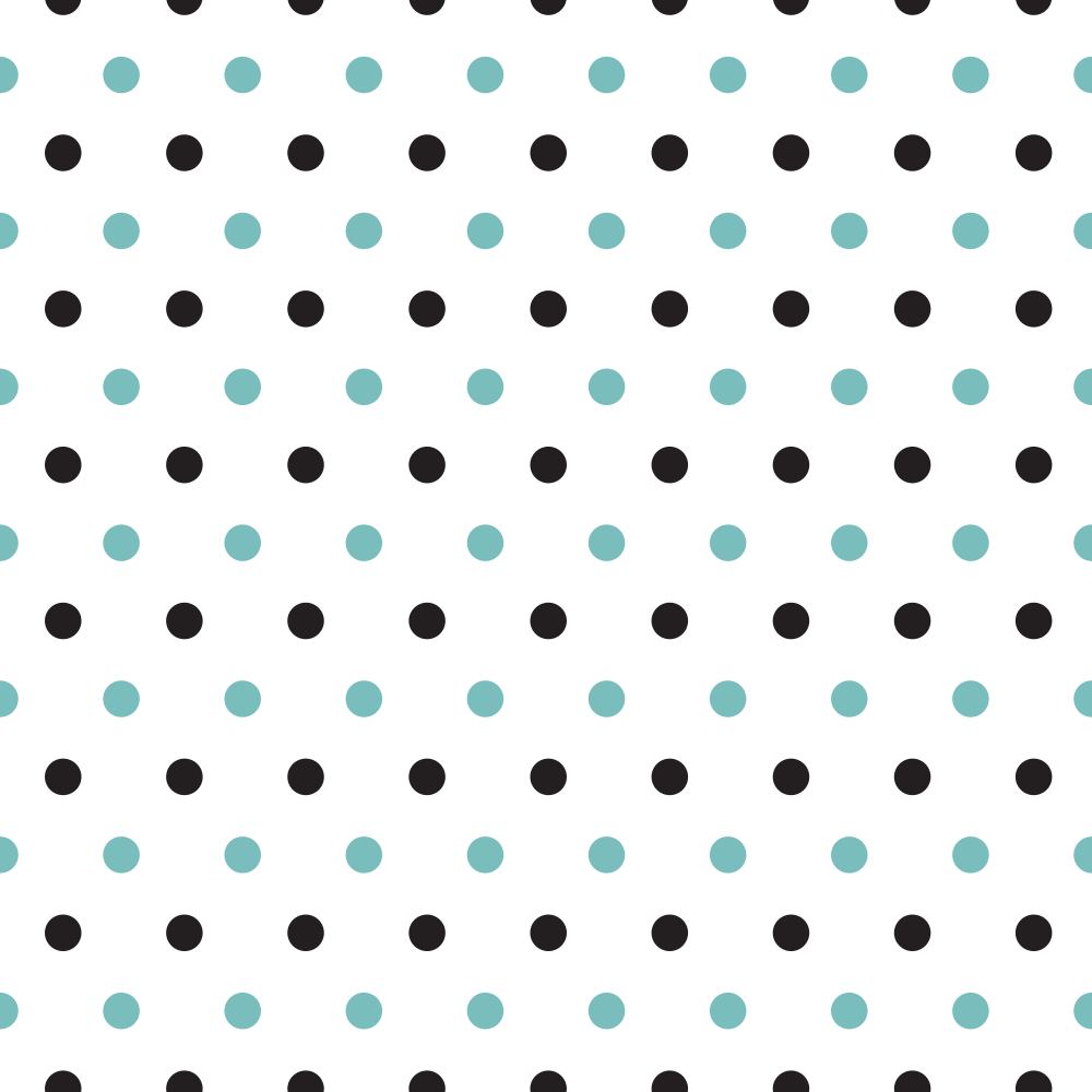 Black And Cornflower Polka Dots Fabric