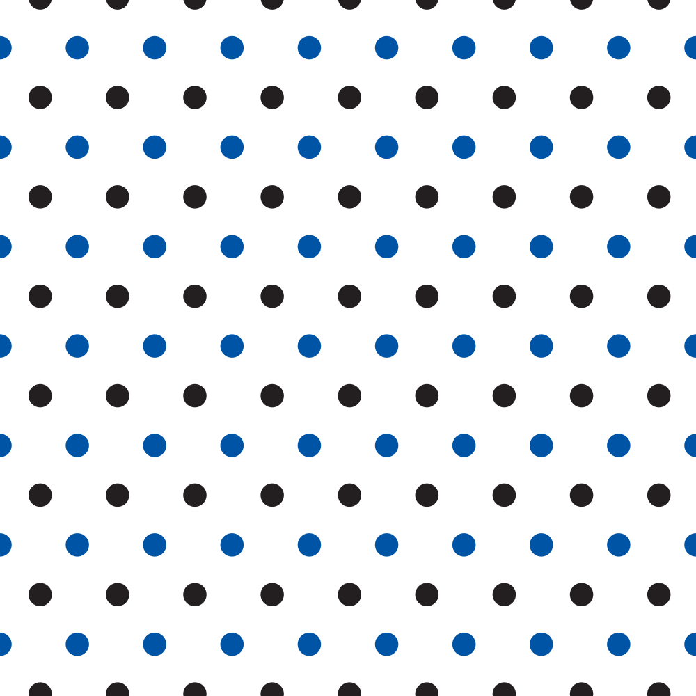 Black And Navy Blue Polka Dots Fabric