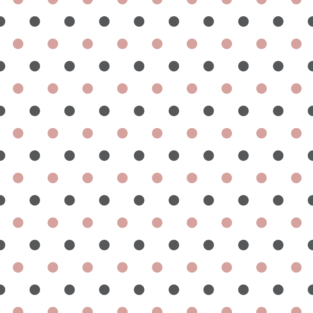 Black And Rose Gold Polka Dots Fabric