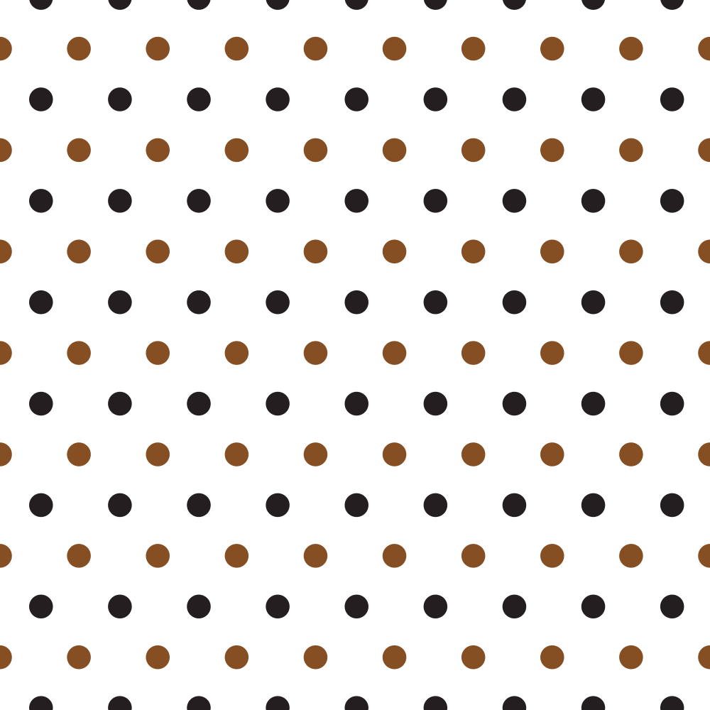 Black And Russet Polka Dots Fabric