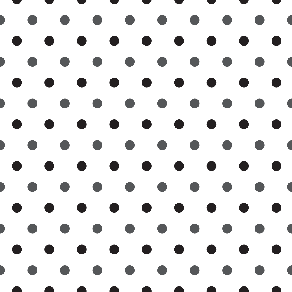 Black And Steel Gray Polka Dots Fabric