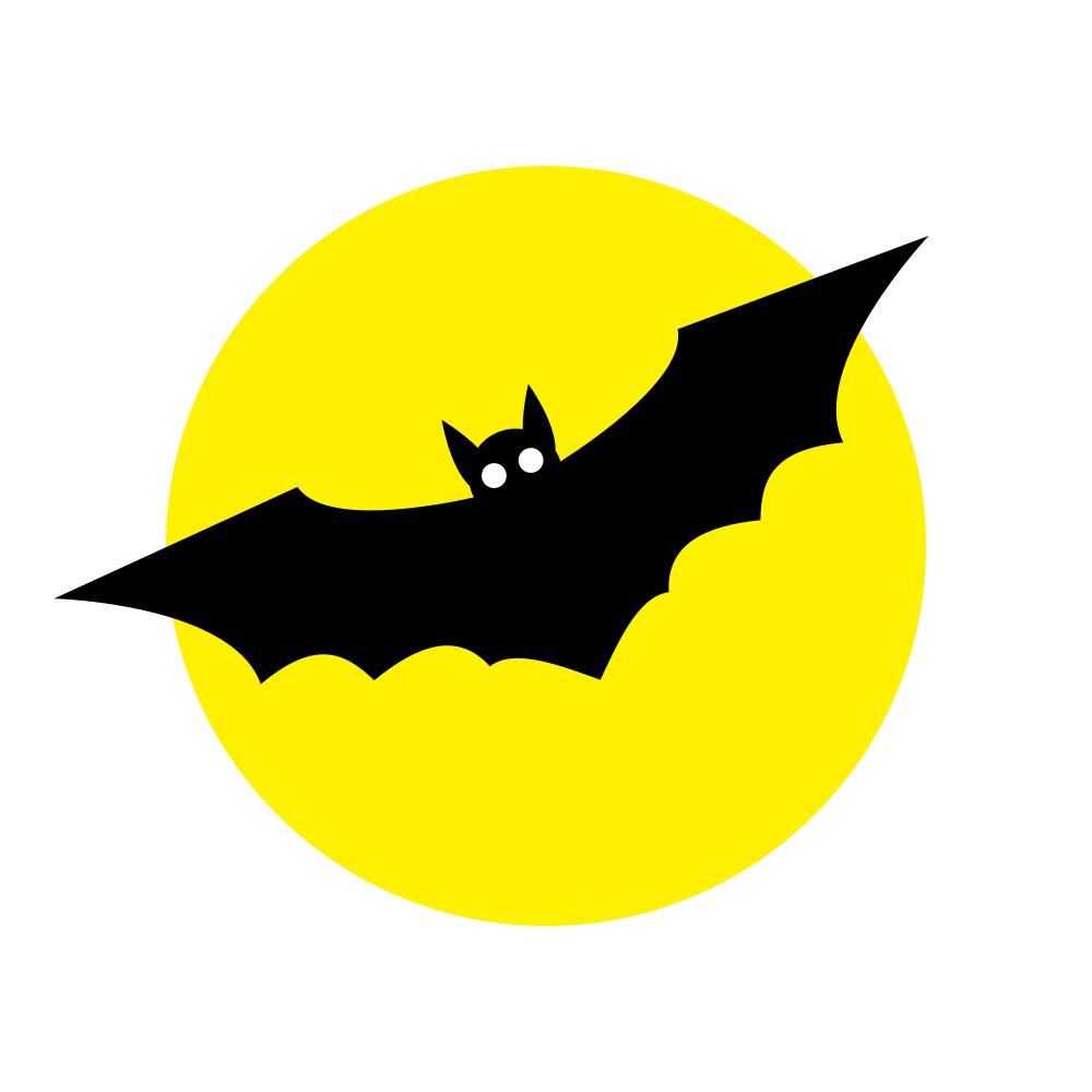 Black Bat Fabric Panel