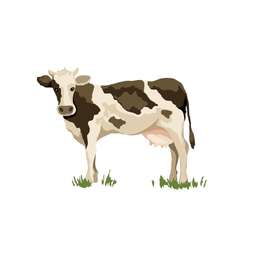 Black Milk Cow Fabric Panel