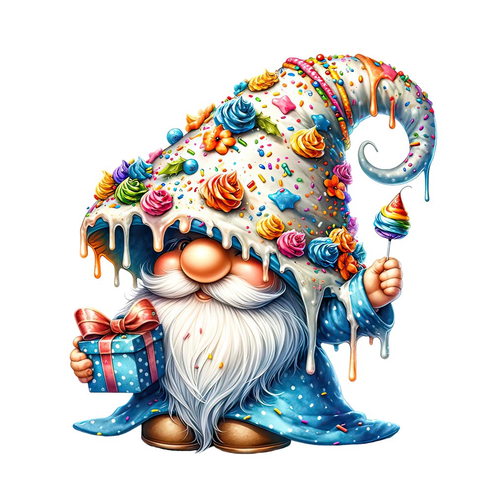 Birthday Gnome #2 Fabric Panel