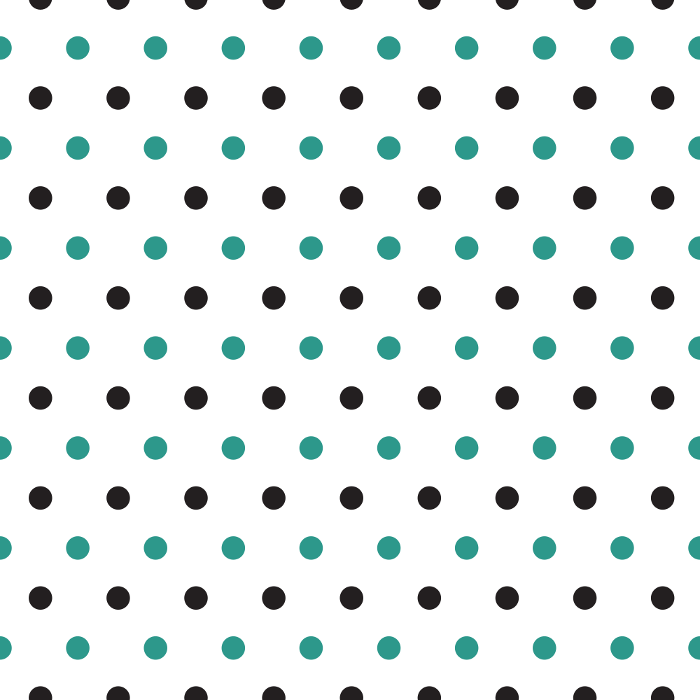 Black And Atoll Polka Dots Fabric