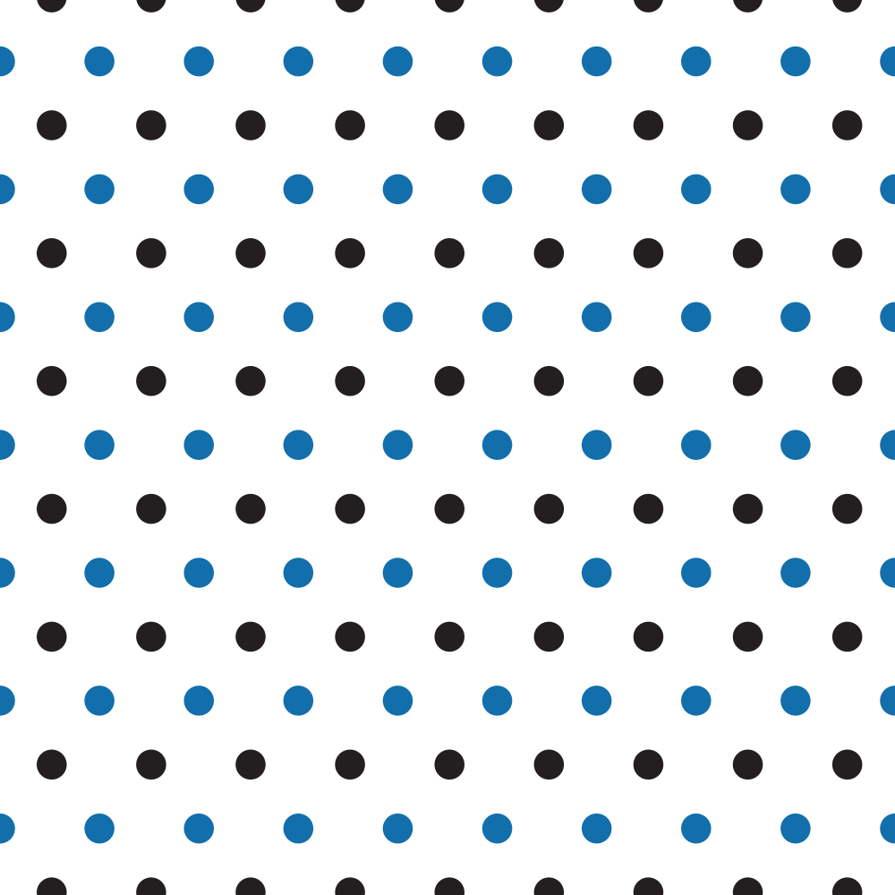 Black And Blue Polka Dots Fabric