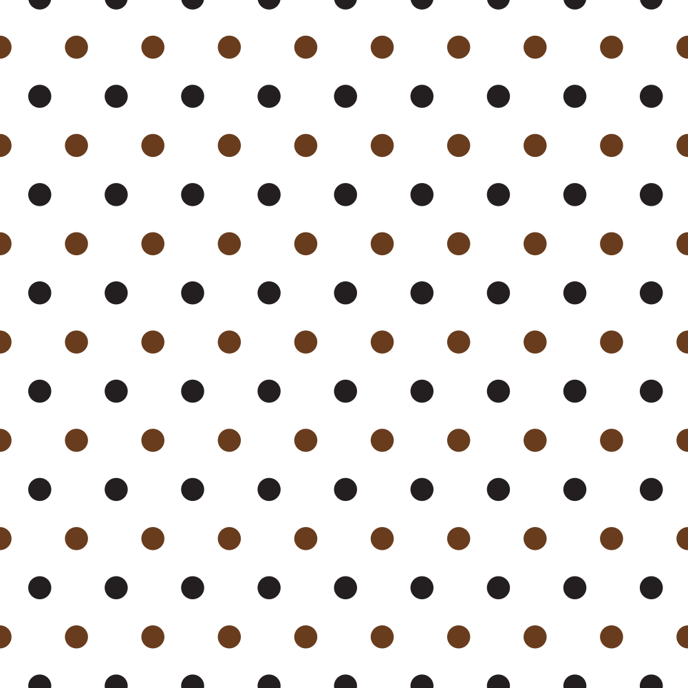 Black And Chocolate Polka Dots Fabric