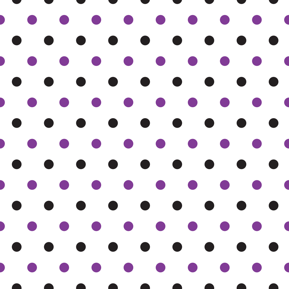 Black And Grape Polka Dots Fabric