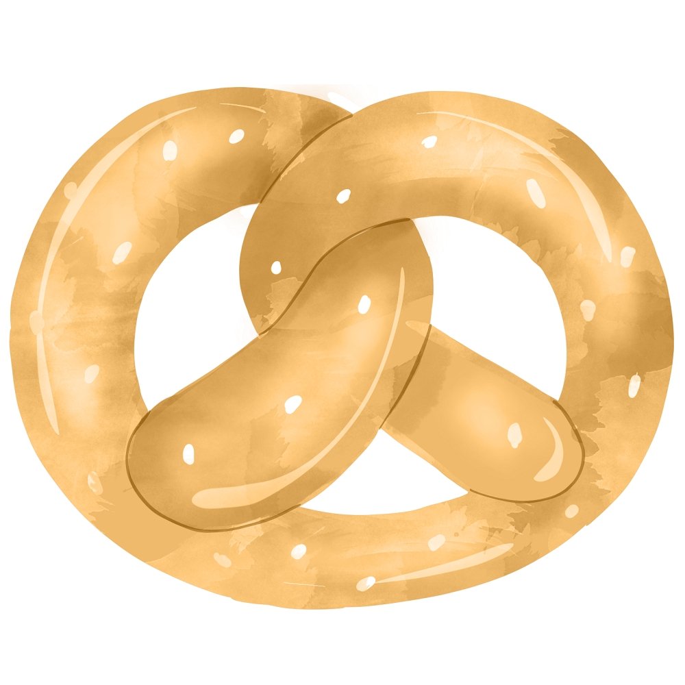 Beloved Bakery Pretzel Fabric Panel