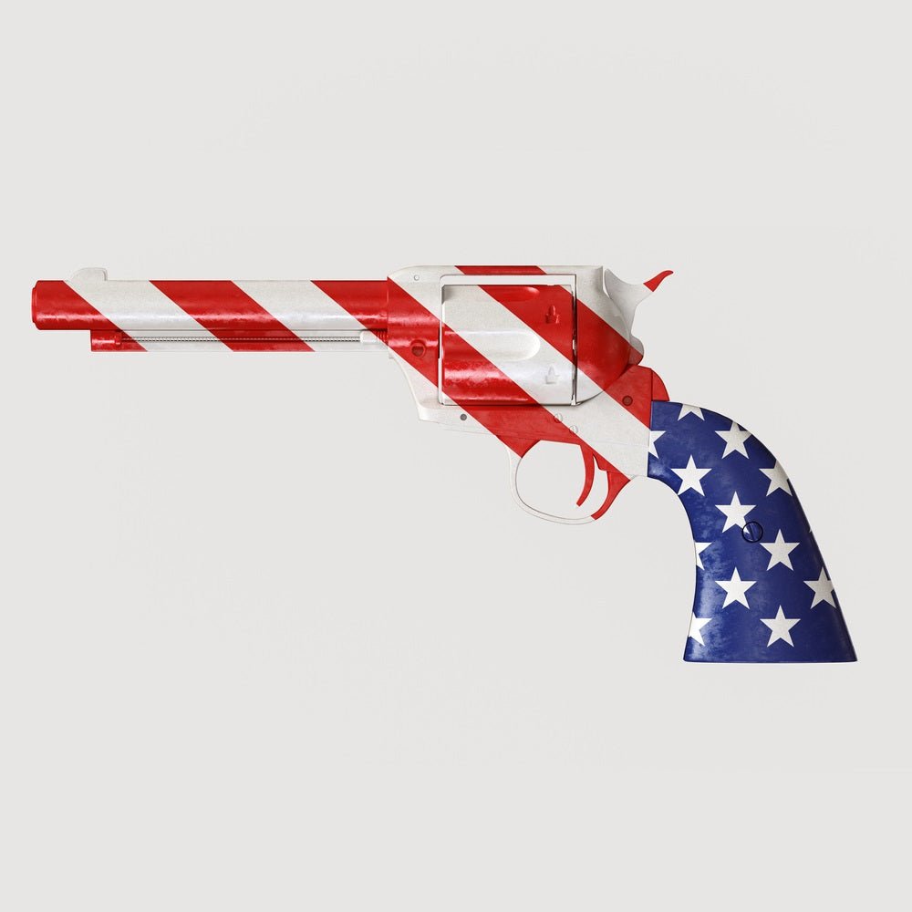 Big Revolver with USA Flag Fabric Panel