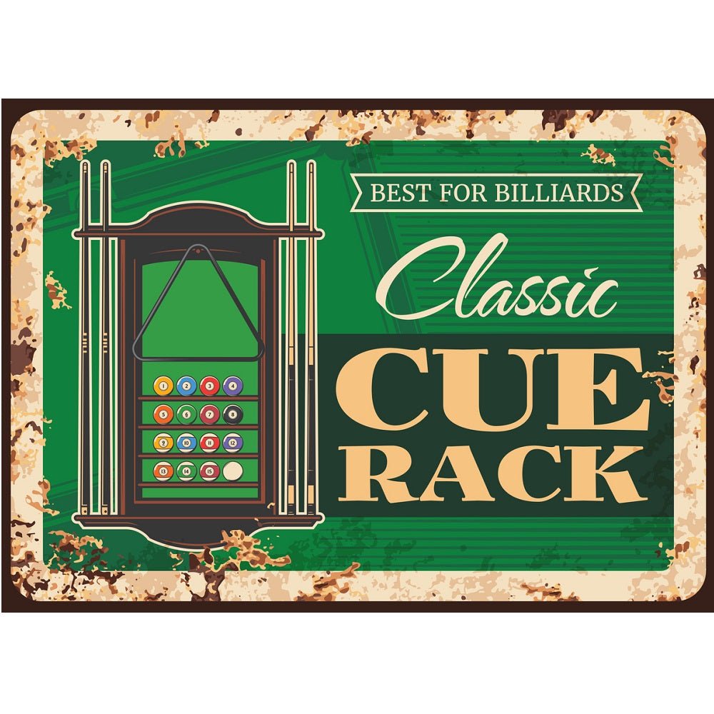 Billiards Retro Sign Fabric Panel