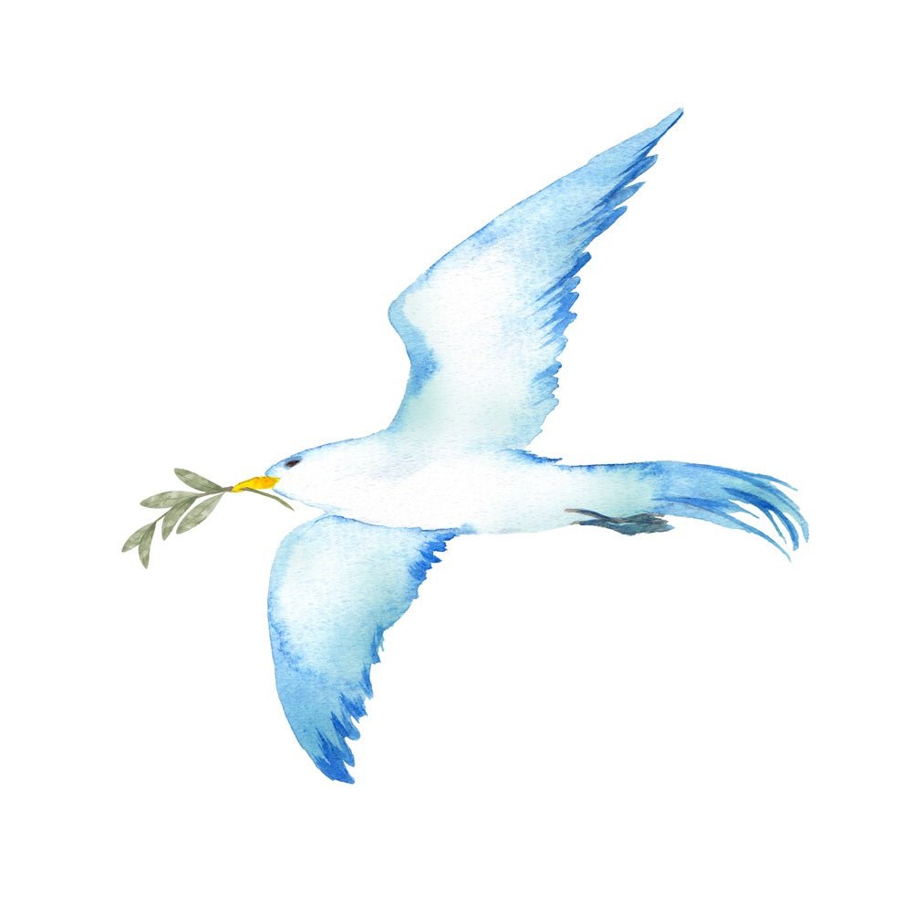 Bird with Leaf Fabric Panel