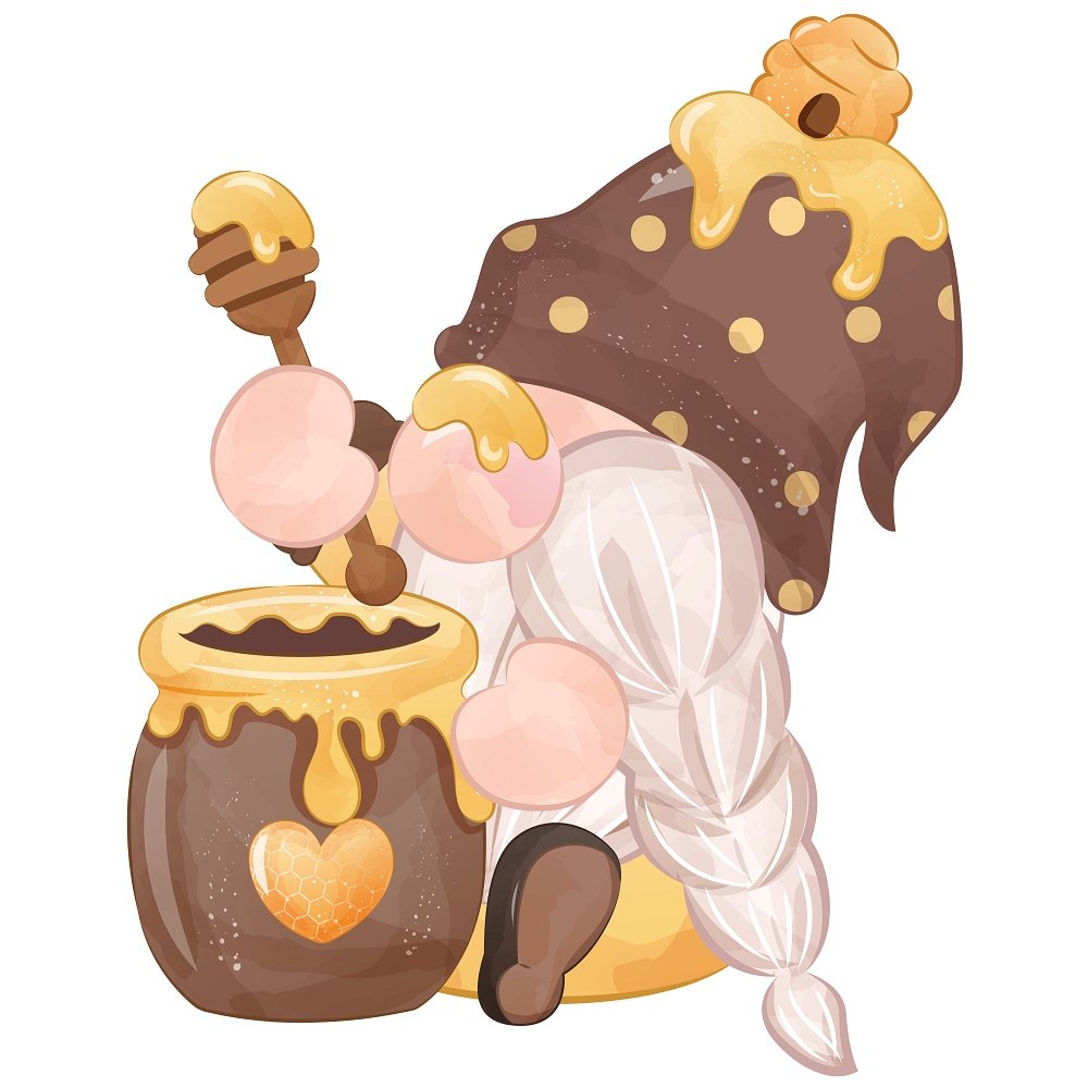 Bee Gnomes #6 Fabric Panel