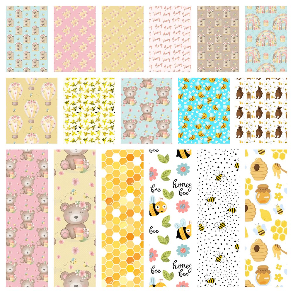 Bee Hive Fat Quarter Bundle - 17 Pieces