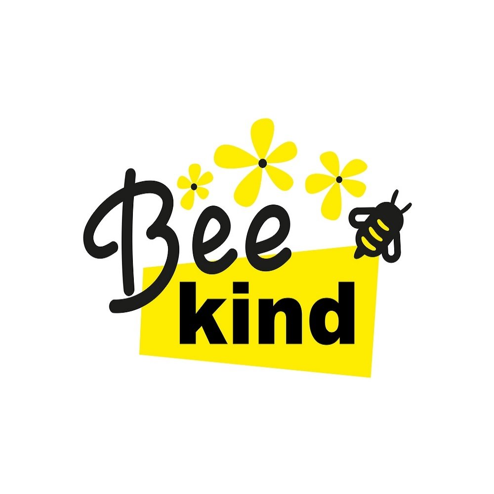 Bee Kind Fabric Panel - White