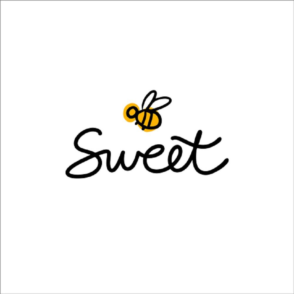Bee Sweet Fabric Panel - White