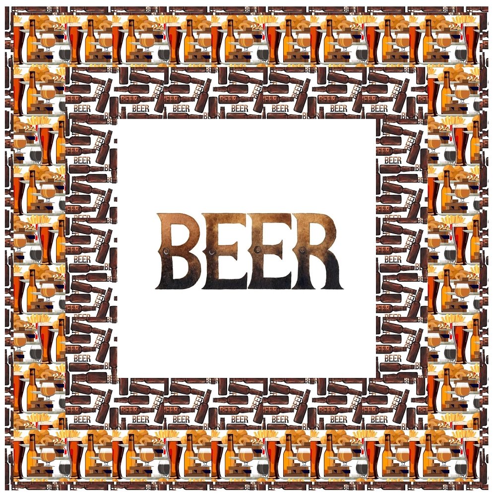 Beer and More Beer Wall Hanging 42" x 42"