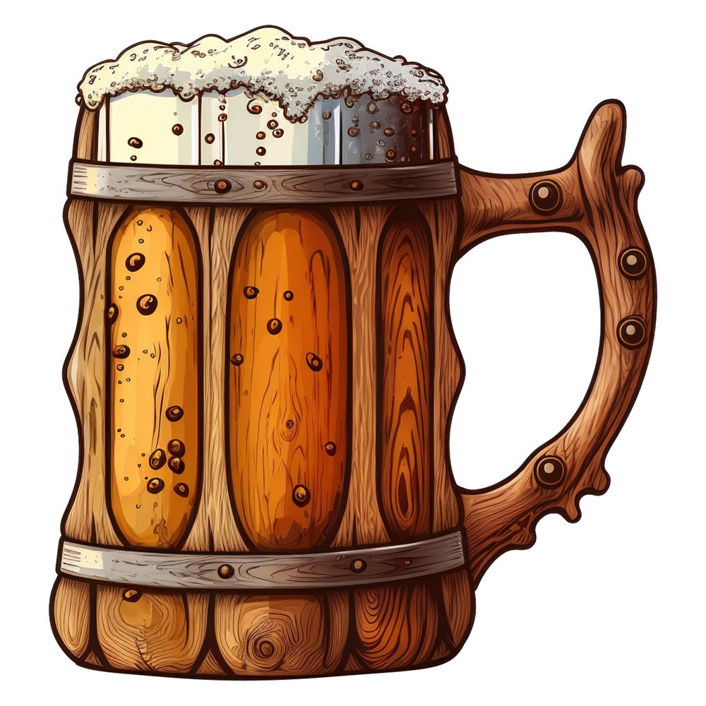 Beer Wooden Mug Fabric Panel