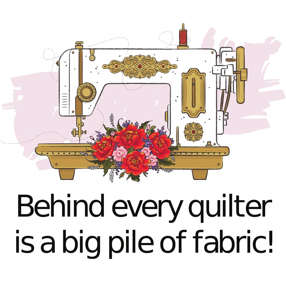 Behind Every Quilter Fabric Panel