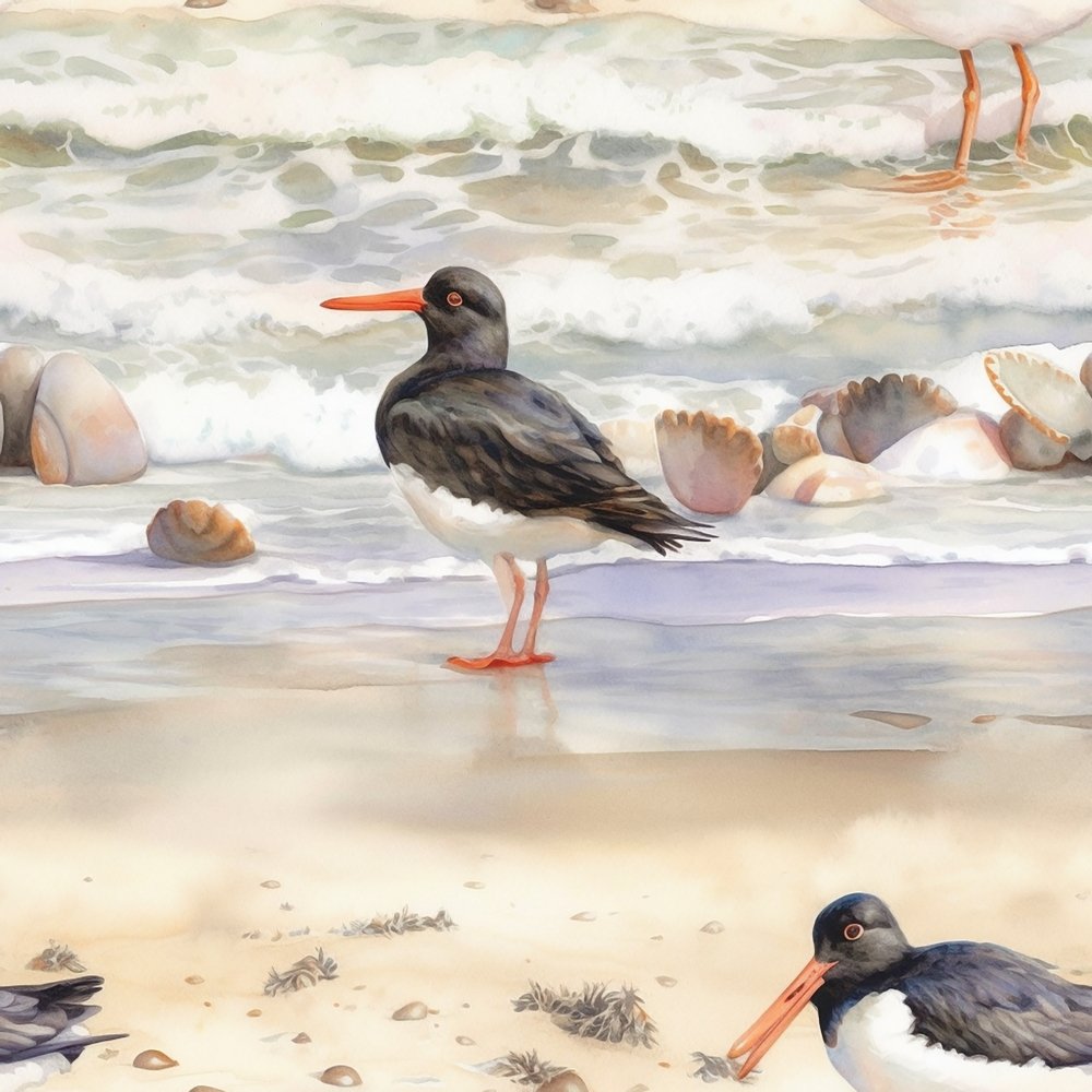 Beach Life Scene #1 Fabric