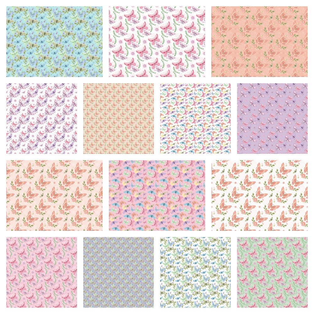 Beautiful Butterfly Fabric Collection - 1/2 Yard Bundle