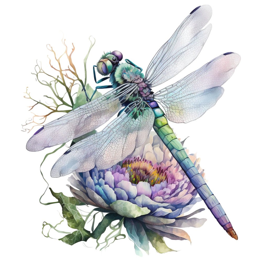 Beautiful Dragonfly Scene #9 Fabric Panel