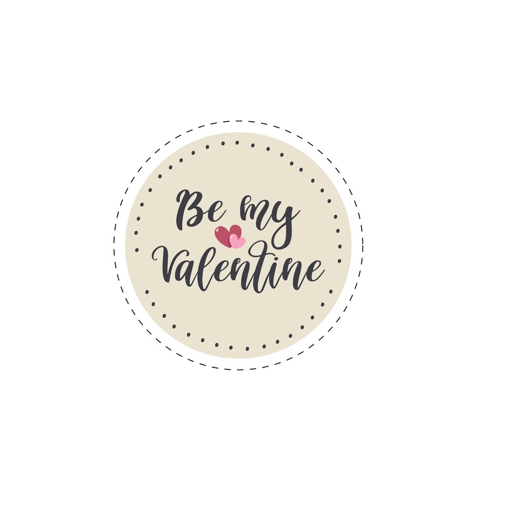 Be My Valentine Sticker Fabric Panel