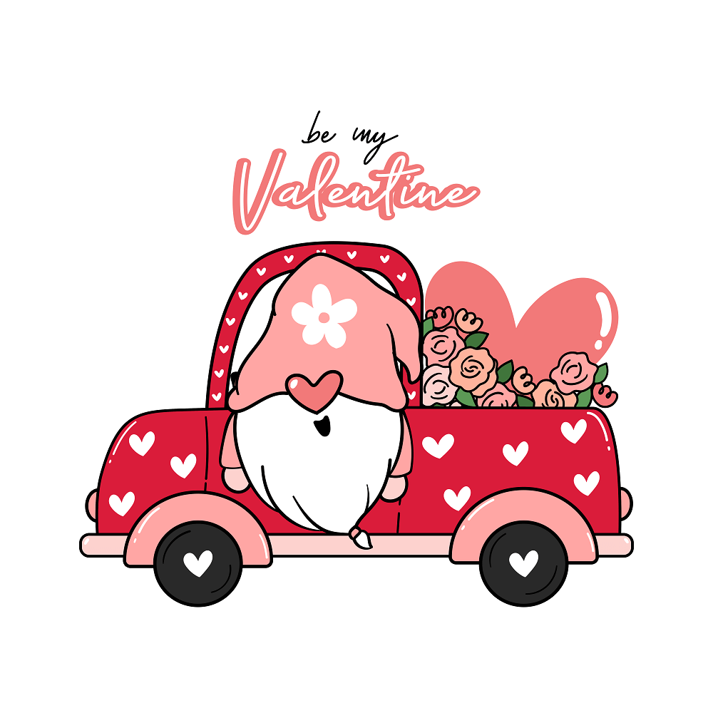 Be My Valentine Truck Fabric Panel