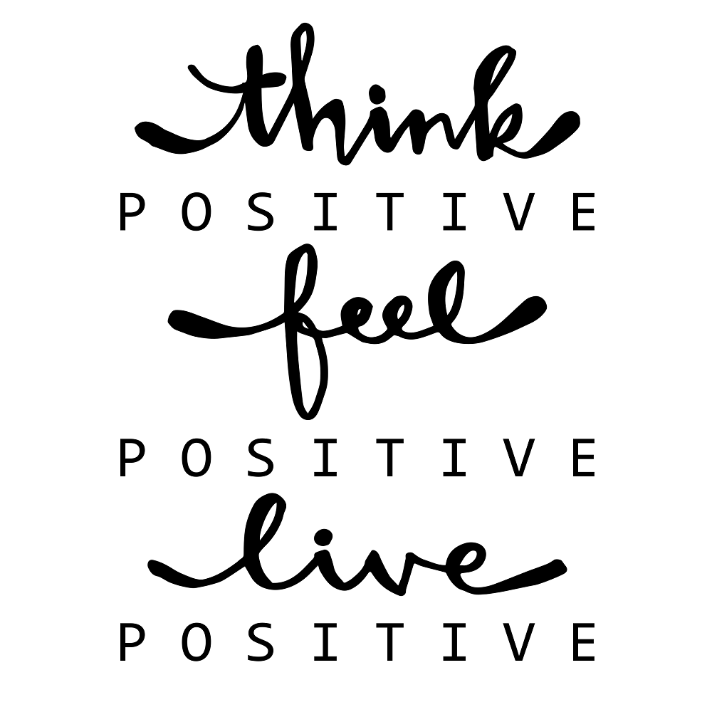 Be Positive Fabric Panel - White