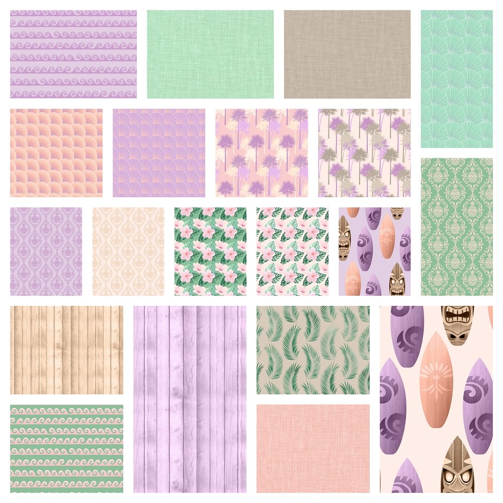 Beach Bum Fabric Collection - 1/2 Yard Bundle