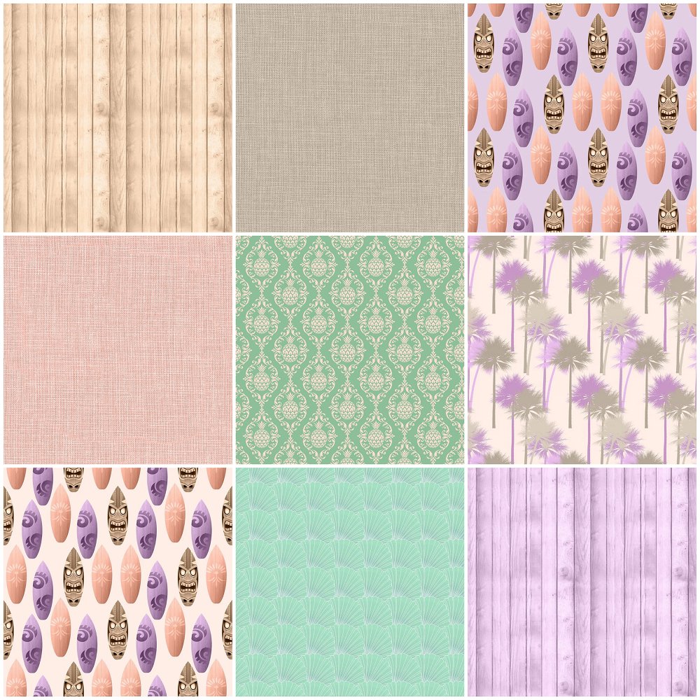 Beach Bum Fat Quarter Bundle - 9 Pieces