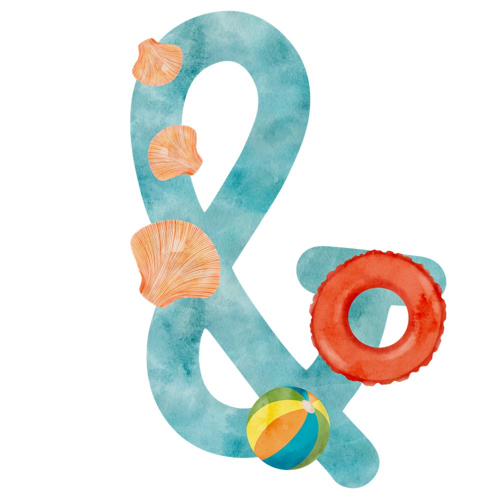 Beach Life Character ''&'' Fabric Panel