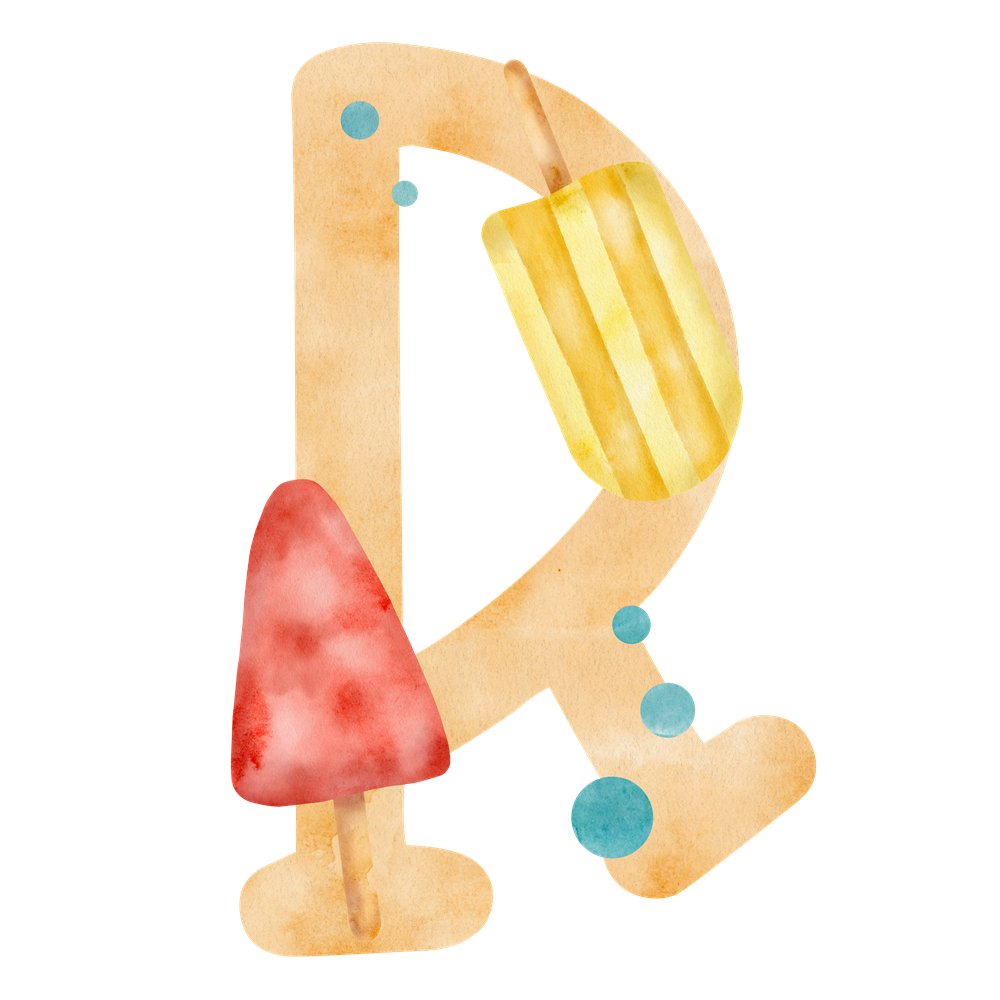 Beach Life Letter ''R'' Fabric Panel