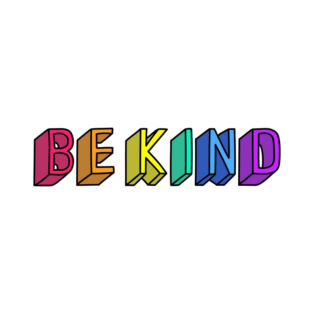 Be Kind Slogan Fabric Panel