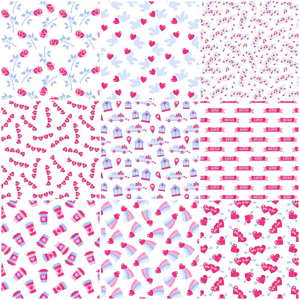 Be My Valentine Fat Quarter Bundle - 9 Pieces